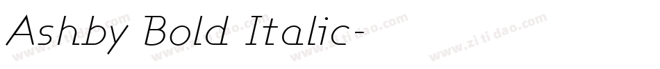 Ashby Bold Italic字体转换